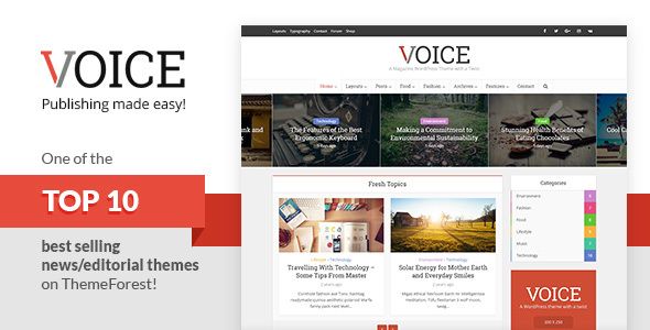 Voice v2.7 – Clean News/Magazine WordPress Theme