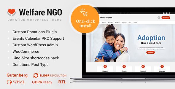 Welfare NGO v1.1.8 – Nonprofit Organization Charity Theme