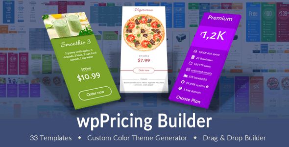 WPPricing Builder v1.5.2 – WordPress Responsive Pricing Tables