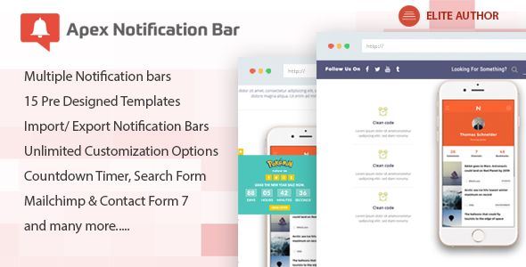 Apex Notification Bar v2.0.5 – Responsive Notification Bar