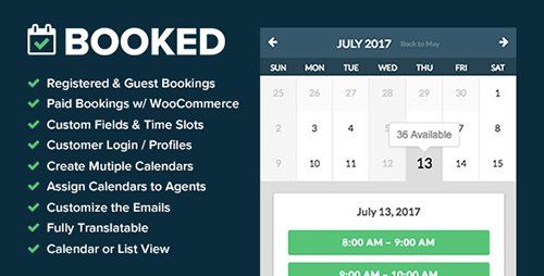 CodeCanyon – Booked v2.0.4 – Appointment Booking for WordPress