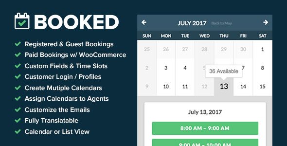 Booked v2.0.6 – Appointment Booking for WordPress