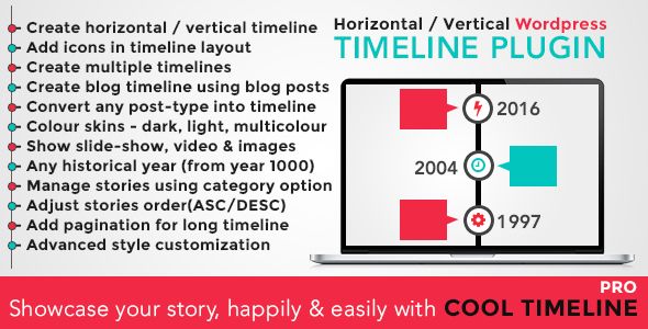 Cool Timeline Pro v2.7.1 – WordPress Timeline Plugin