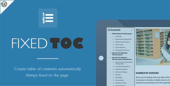 Fixed TOC v3.1.0 – table of contents for WordPress plugin