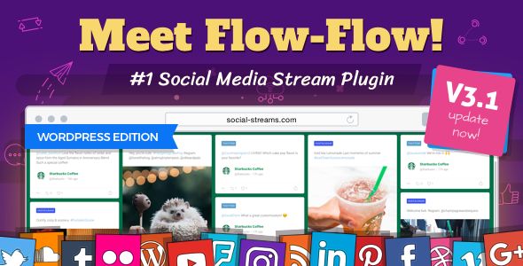Flow-Flow v3.2.27 - WordPress Social Stream Plugin