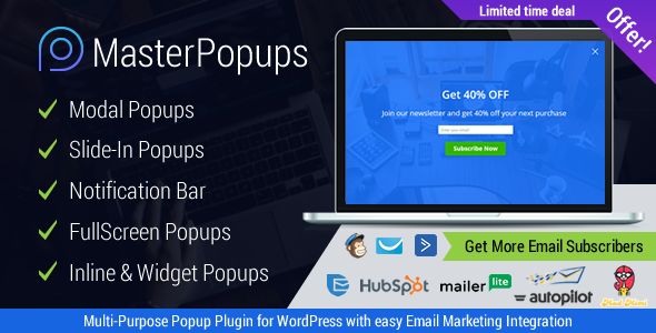 Master Popups v2.4.0 – Popup Plugin For Lead Generation
