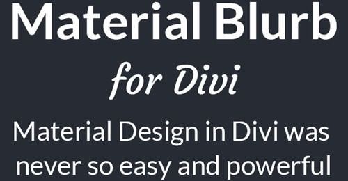 Material Blurb for Divi v1.6