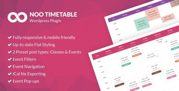 Noo Timetable v2.0.4.5 – Responsive Calendar & Auto Sync