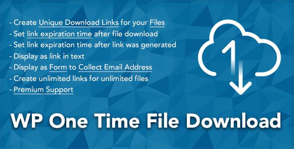 WP One Time File Download v2.0
