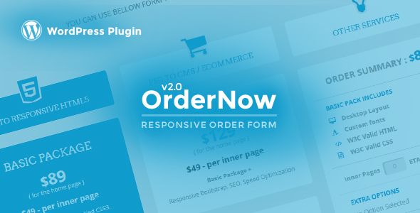 OrderNow v2.0.1 – Responsive Order Form WordPress Plugin