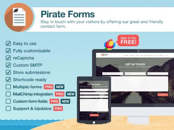 ThemeIsle – Pirate Forms Pro v1.4.0 – Contact Form Plugin for WordPress