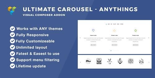 CodeCanyon – Ultimate Carousel v1.1 – Carousel anythings Visual Composer Addon