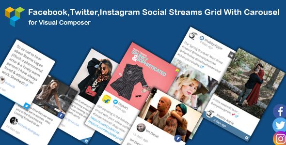 Visual Composer – Social Streams With Carousel v1.10