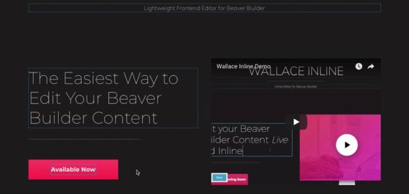 Wallace Inline v1.0.9 – Front-End Editor For Beaver Builder