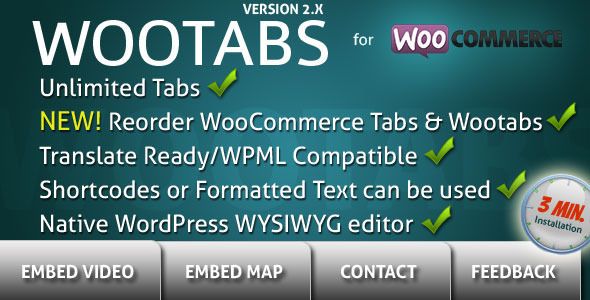 WooTabs v2.1.8 – Add Extra Tabs to WooCommerce Product Page