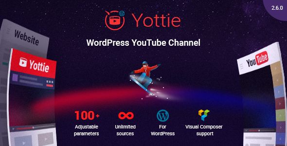 Yottie v2.6.0 – YouTube Channel WordPress Plugin