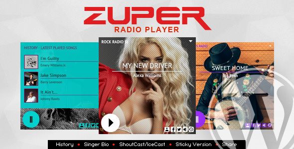 Zuper v1.4 – Shoutcast And Icecast Radio Player With History